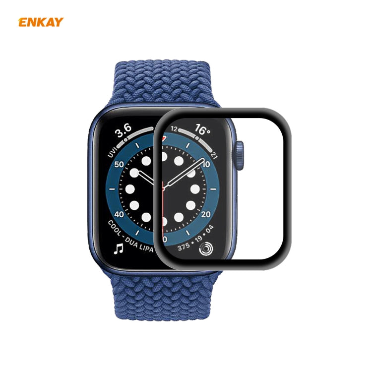ENKAY Hat-Prince 0.2mm 9H Surface Hardness 3D Explosion-proof Aluminum Alloy Edge Full Screen Tempered Glass Screen Film, For Apple Watch 6/5/4/SE 40mm, For Apple Watch 6/5/4/SE 44mm