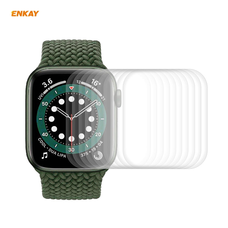 10 PCS For Apple Watch Series 6/5/4/SE 40mm ENKAY Hat-Prince 3D Full Screen PET Curved Hot Bending HD Screen Protector Film, For Apple Watch Series 6/5/4/SE 40mm
