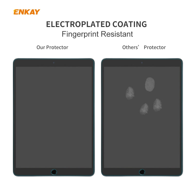 2 PCS ENKAY Hat-Prince 0.33mm 9H Surface Hardness 2.5D Explosion-proof Tempered Glass Protector, For iPad 10.2 2021 / 2020 / 2019(2pcs), For iPad Air 2020 10.9 / Air 2022(2pcs)