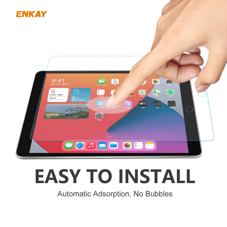 2 PCS ENKAY Hat-Prince 0.33mm 9H Surface Hardness 2.5D Explosion-proof Tempered Glass Protector, For iPad 10.2 2021 / 2020 / 2019(2pcs), For iPad Air 2020 10.9 / Air 2022(2pcs)