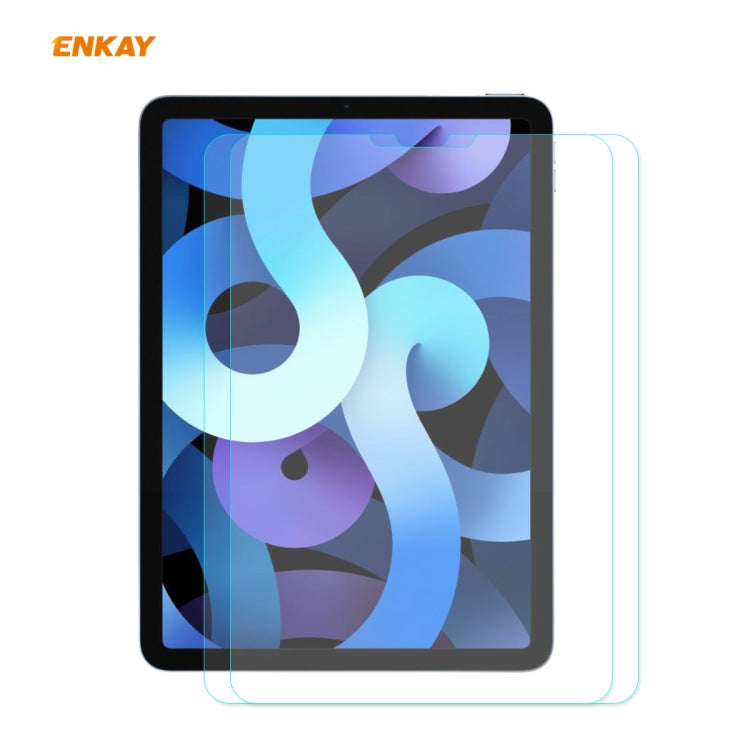 2 PCS ENKAY Hat-Prince 0.33mm 9H Surface Hardness 2.5D Explosion-proof Tempered Glass Protector, For iPad 10.2 2021 / 2020 / 2019(2pcs), For iPad Air 2020 10.9 / Air 2022(2pcs)