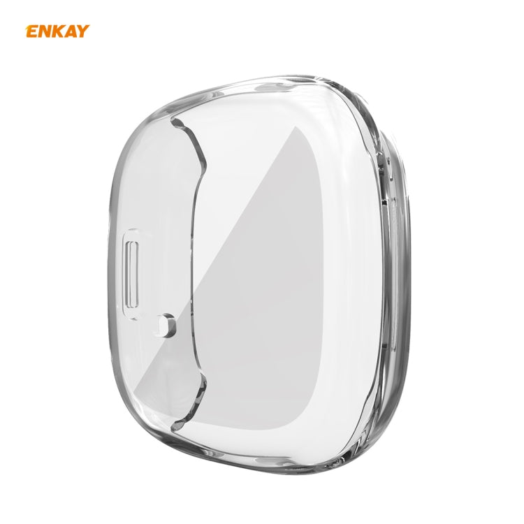 For Fitbit Versa 3 / Fitbit Sense ENKAY Hat-Prince ENK-AC8208 Full Coverage Transparent TPU Soft Case