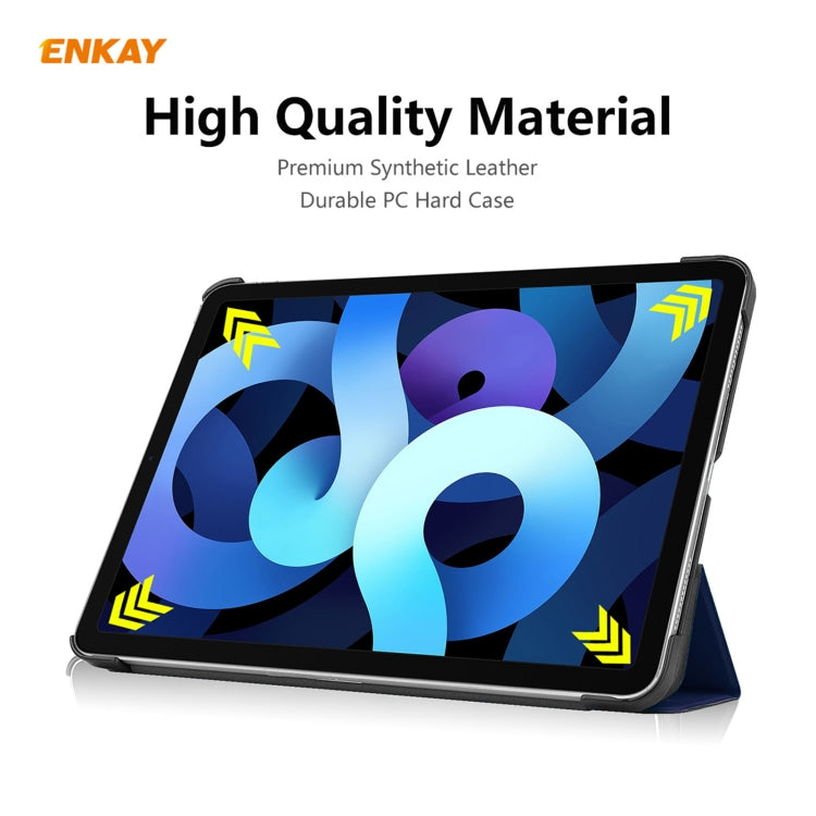 Étui en cuir plastique pliable ENKAY pour tablette iPad Air 11 (2024) / Pro 11 (2018) / Air 10.9 (2022)