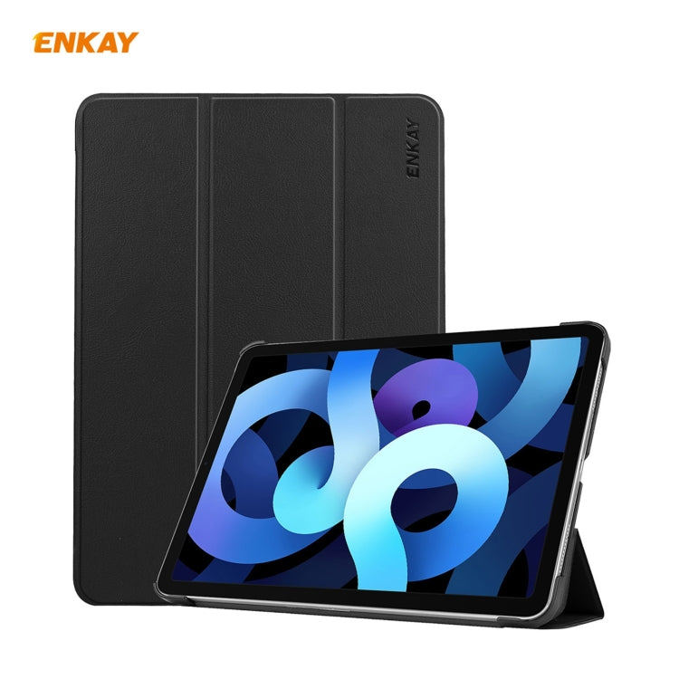 Étui en cuir plastique pliable ENKAY pour tablette iPad Air 11 (2024) / Pro 11 (2018) / Air 10.9 (2022)