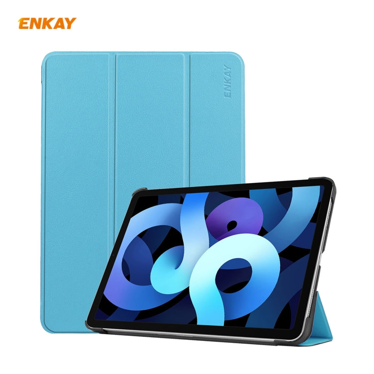 Étui en cuir plastique pliable ENKAY pour tablette iPad Air 11 (2024) / Pro 11 (2018) / Air 10.9 (2022)