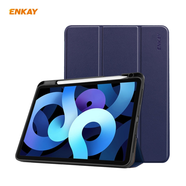 Étui intelligent ENKAY en cuir TPU avec emplacement pour stylet pour iPad Air 11 (2024) / Pro 11 (2018) / Air 10.9 (2022)