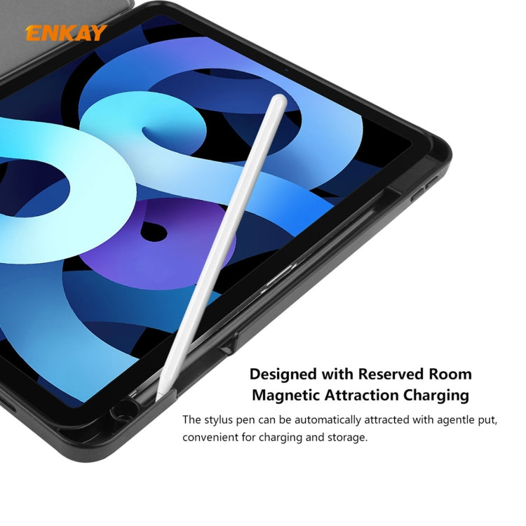 Étui intelligent ENKAY en cuir TPU avec emplacement pour stylet pour iPad Air 11 (2024) / Pro 11 (2018) / Air 10.9 (2022)