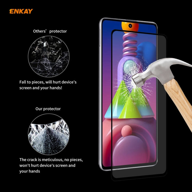 10 PCS ENKAY Hat-Prince Full Glue 0.26mm 9H 2.5D Tempered Glass Full Coverage Film