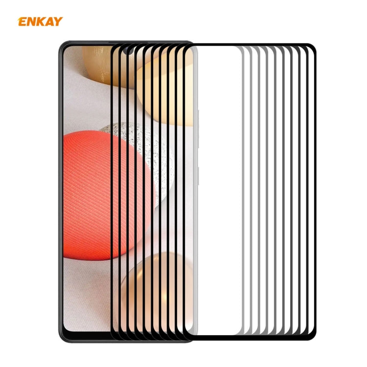 10 PCS ENKAY Hat-Prince Full Glue 0.26mm 9H 2.5D Tempered Glass Full Coverage Film