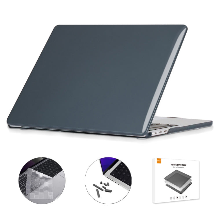 Pour MacBook Air 13.6 2022/2024 A2681 M2 / A3113 M3 Version US ENKAY Housse 3 en 1 Crystal pour ordinateur portable avec film clavier TPU / bouchons anti-poussière, version US 3 en 1