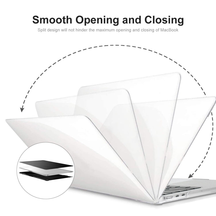 Pour MacBook Air 13.6 2022/2024 A2681 M2 / A3113 M3 Version US ENKAY Housse 3 en 1 Crystal pour ordinateur portable avec film clavier TPU / bouchons anti-poussière, version US 3 en 1