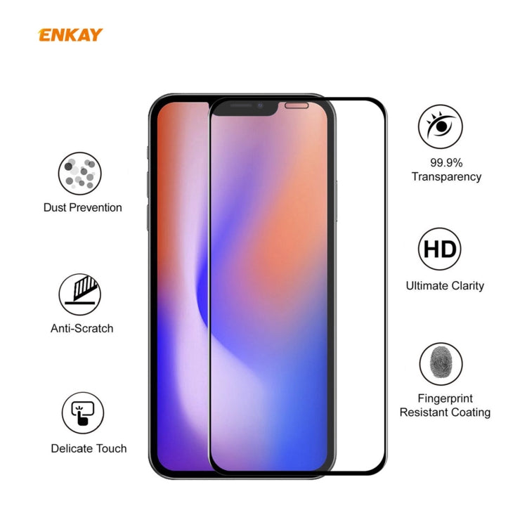 2 PCS ENKAY Hat-Prince 0.26mm 9H 6D Curved Full Coverage Tempered Glass Protector, For iPhone 12 mini, For iPhone 12 / 12 Pro, For iPhone 12 Pro Max