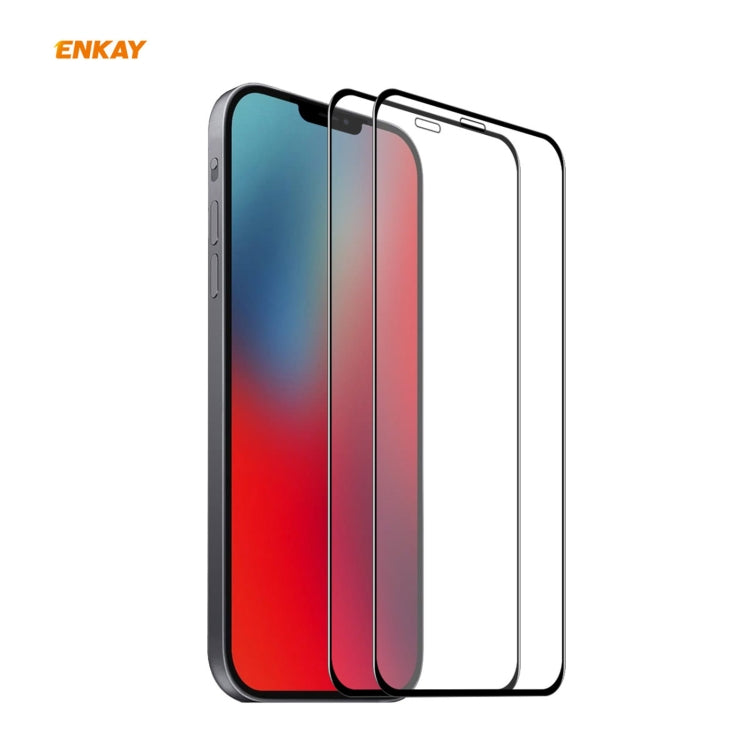 2 PCS ENKAY Hat-Prince 0.26mm 9H 6D Curved Full Coverage Tempered Glass Protector, For iPhone 12 mini, For iPhone 12 / 12 Pro, For iPhone 12 Pro Max