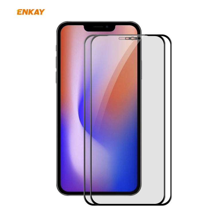 2 PCS ENKAY Hat-Prince 0.26mm 9H 6D Privacy Anti-spy Full Screen Tempered Glass Film, For iPhone 12 mini, For iPhone 12 / 12 Pro, For iPhone 12 Pro Max