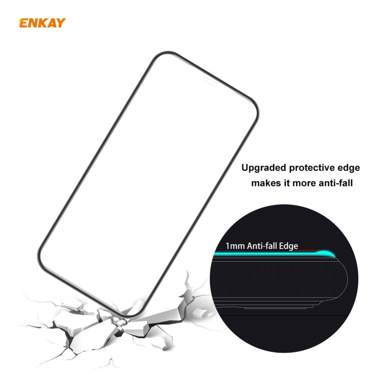 ENKAY Hat-Prince Anti-drop Full Glue Tempered Glass Full Screen Film Anti-fall Protector, For iPhone 12 mini(1 PC), For iPhone 12 / 12 Pro(1 PC), For iPhone 12 Pro Max(1 PC)