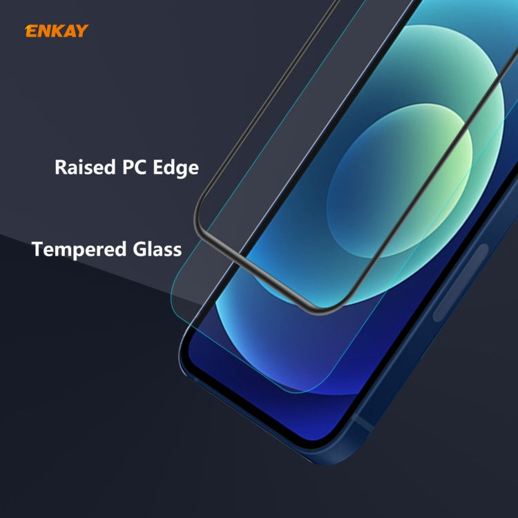 2 PCS ENKAY Hat-Prince Anti-drop Full Glue Tempered Glass Full Screen Film Anti-fall Protector, For iPhone 12 mini (2 PCS), For iPhone 12 / 12 Pro(2 PCS), For iPhone 12 Pro Max(2 PCS)