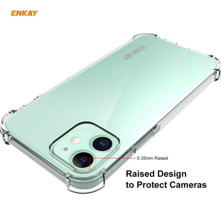 Hat-Prince ENKAY 2 in 1 Clear TPU Soft Case Shockproof Cover + 0.26mm 9H 2.5D Tempered Glass Protector Film, For iPhone 12 mini, For iPhone 12 / 12 Pro, For iPhone 12 Pro Max
