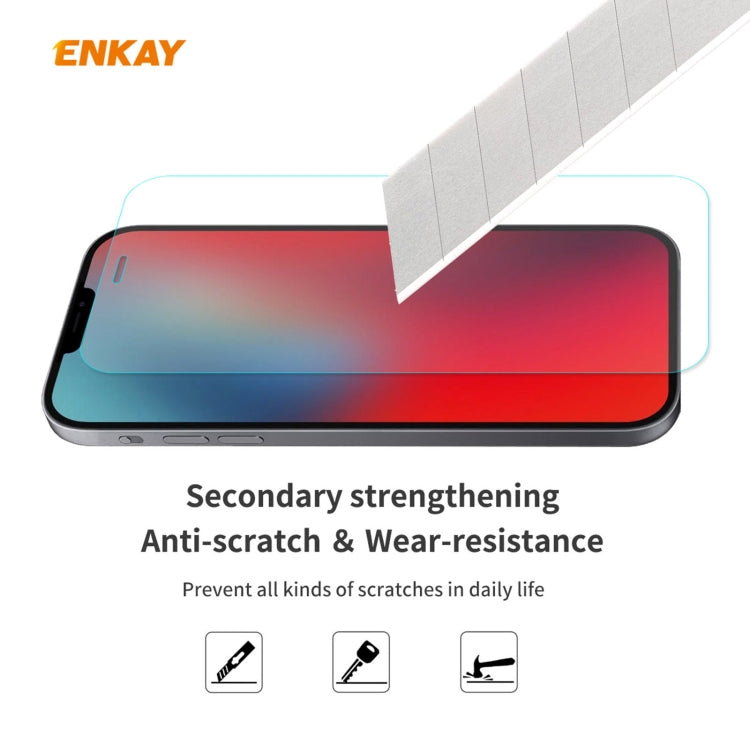 Hat-Prince ENKAY 2 in 1 Clear TPU Soft Case Shockproof Cover + 0.26mm 9H 2.5D Tempered Glass Protector Film, For iPhone 12 mini, For iPhone 12 / 12 Pro, For iPhone 12 Pro Max