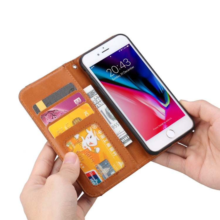 Knead Skin Texture Horizontal Flip Leather Case for iPhone 6/iPhone 7/iPhone 8, with Photo Frame & Holder & Card Slots & Wallet, For iPhone 6 & 6s