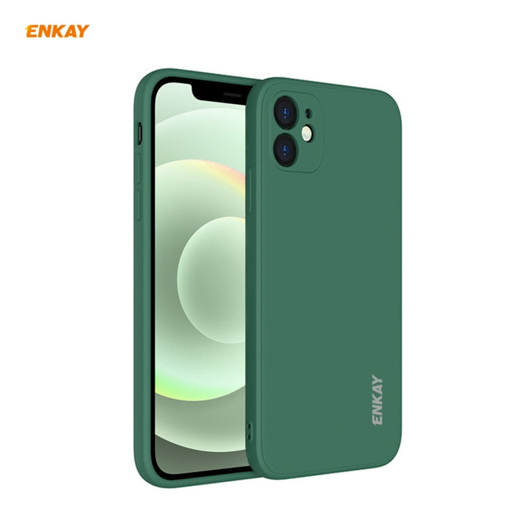 For iPhone 12 Hat-Prince ENKAY ENK-PC068 Liquid Silicone Straight Edge Shockproof Protective Case, For iPhone 12