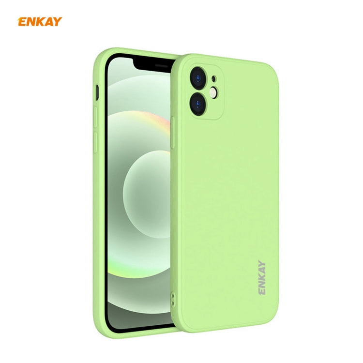 For iPhone 12 Hat-Prince ENKAY ENK-PC068 Liquid Silicone Straight Edge Shockproof Protective Case, For iPhone 12
