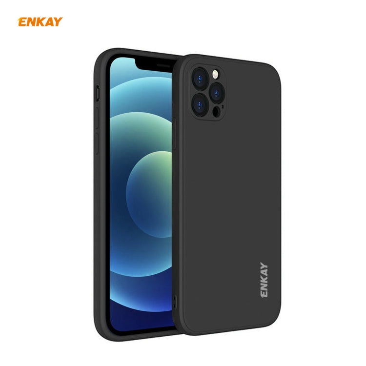 For iPhone 12 Pro Hat-Prince ENKAY ENK-PC069 Liquid Silicone Straight Edge Shockproof Protective Case, For iPhone 12 Pro