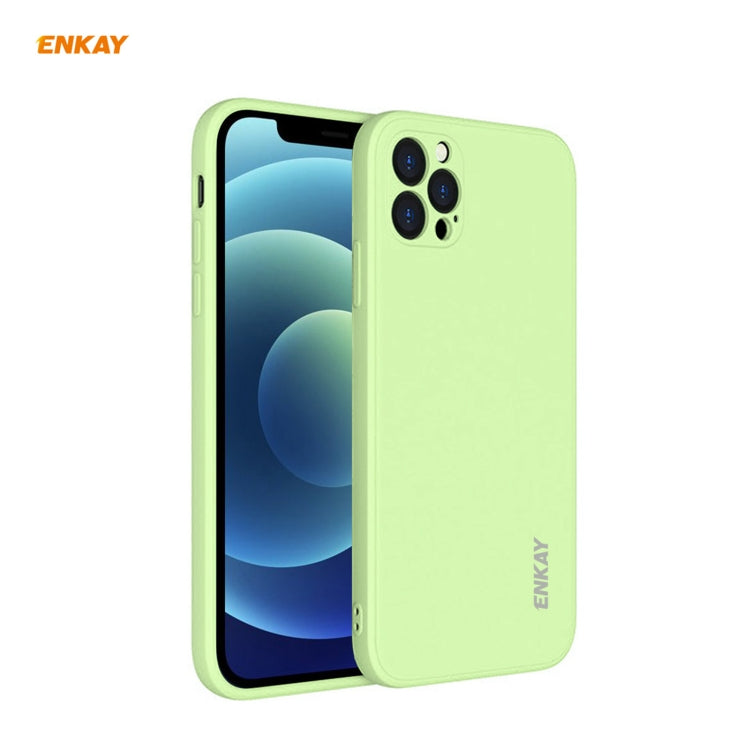 For iPhone 12 Pro Hat-Prince ENKAY ENK-PC069 Liquid Silicone Straight Edge Shockproof Protective Case, For iPhone 12 Pro