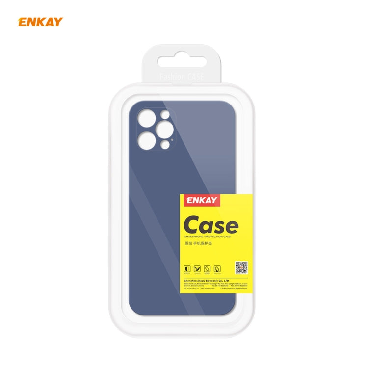 For iPhone 12 Pro Hat-Prince ENKAY ENK-PC069 Liquid Silicone Straight Edge Shockproof Protective Case, For iPhone 12 Pro