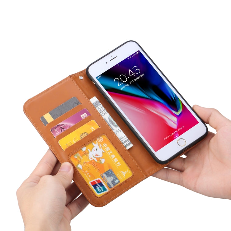 Knead Skin Texture Horizontal Flip Leather Case for iPhone 6 Plus / 7 Plus / 8 Plus, with Photo Frame & Holder & Card Slots & Wallet, For iPhone 6 Plus