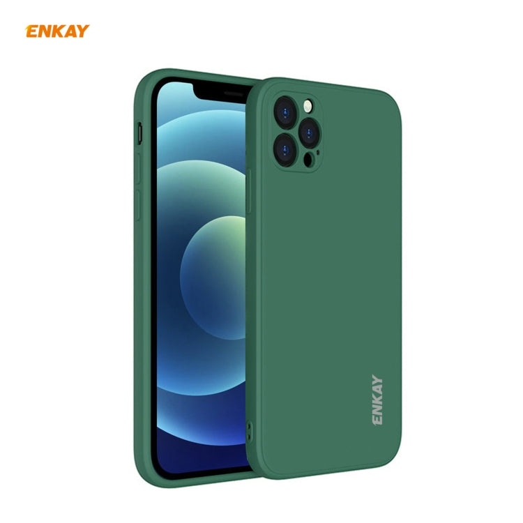 For iPhone 12 Pro Max Hat-Prince ENKAY ENK-PC070 Liquid Silicone Straight Edge Shockproof Protective Case, For iPhone 12 Pro Max