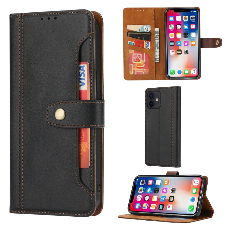 Calf Texture Double Fold Clasp Horizontal Flip Leather Case with Photo Frame & Holder & Card Slots & Wallet For iPhone 12 mini, For iPhone 12 mini