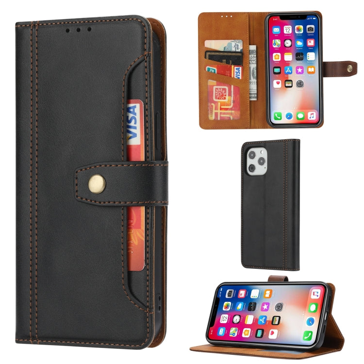 Calf Texture Double Fold Clasp Horizontal Flip Leather Case with Photo Frame & Holder & Card Slots & Wallet For iPhone 12 / 12 Pro, For iPhone 12 / 12 Pro