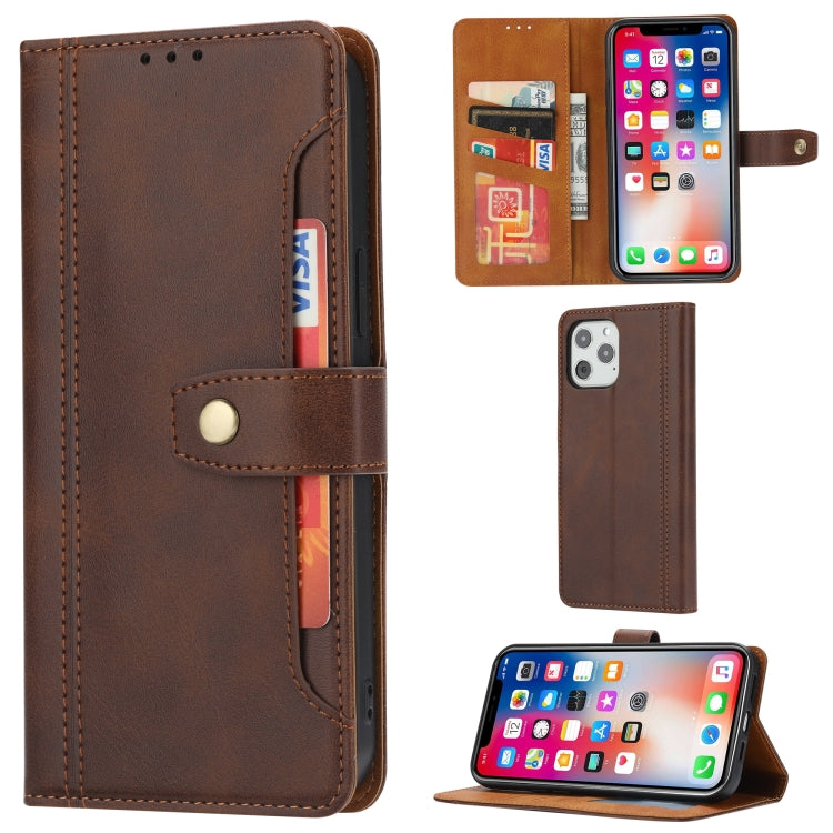 Calf Texture Double Fold Clasp Horizontal Flip Leather Case with Photo Frame & Holder & Card Slots & Wallet For iPhone 12 / 12 Pro, For iPhone 12 / 12 Pro