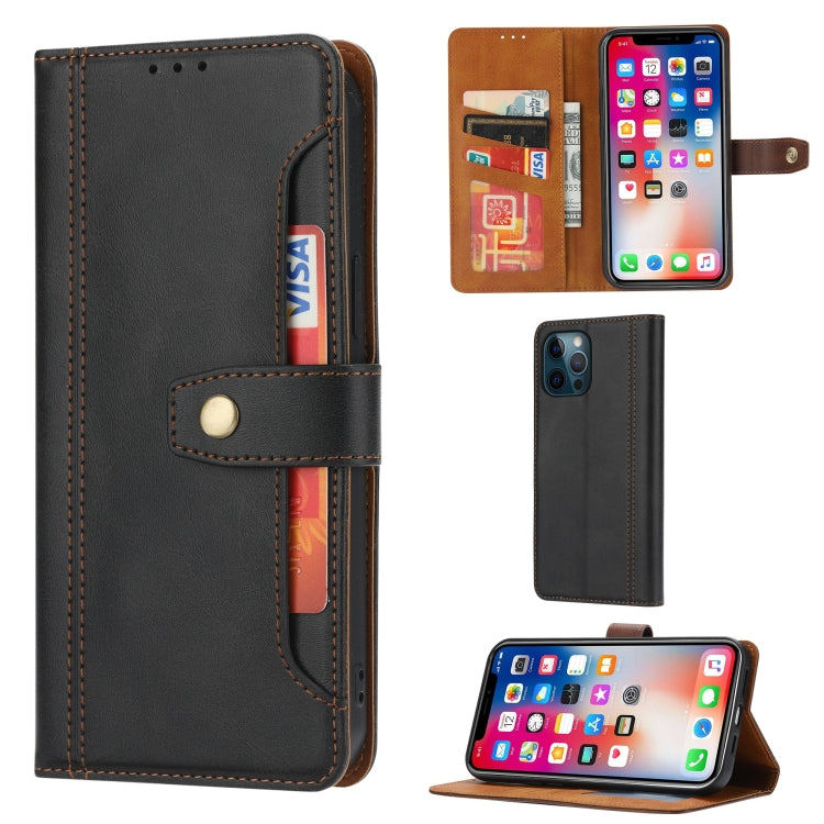 Calf Texture Double Fold Clasp Horizontal Flip Leather Case with Photo Frame & Holder & Card Slots & Wallet For iPhone 12 Pro Max, For iPhone 12 Pro Max