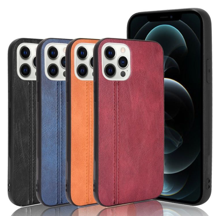 Shockproof Sewing Cow Pattern Skin PC + PU + TPU Case For iPhone 12 Pro Max, For iPhone 12 Pro Max