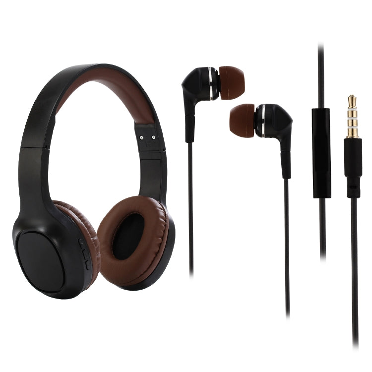 BT1605 Head-mounted Foldable Stereo Bluetooth Wireless Headset Bluetooth 5.0 with Microphone 3.5mm Audio Jack