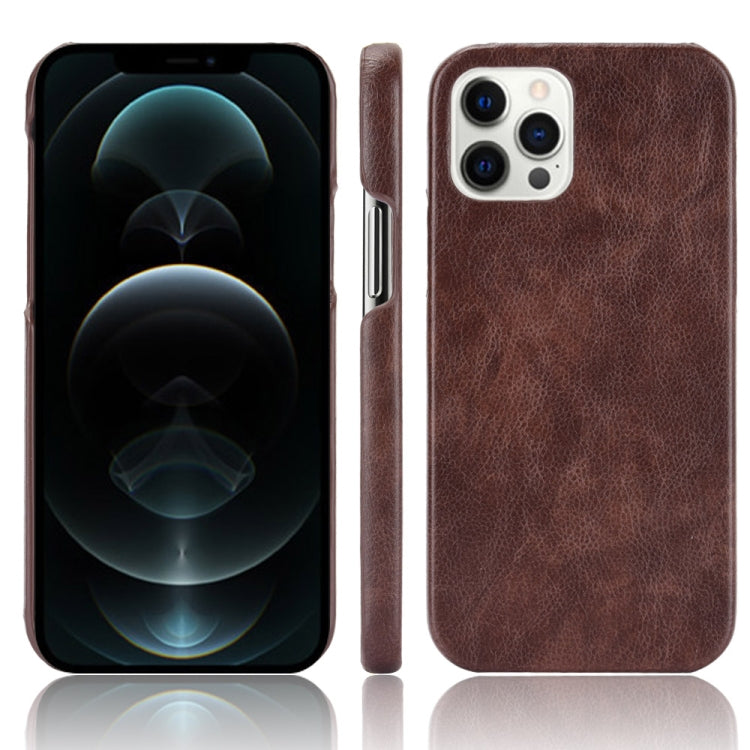 For iPhone 12 / 12 Pro Shockproof Litchi Texture PC + PU Case, For iPhone 12