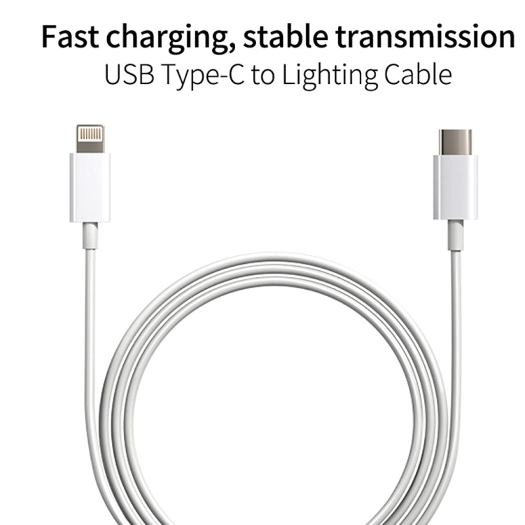 SDC-20W 2 in 1 PD 20W USB-C / Type-C Travel Charger + 3A PD3.0 USB-C / Type-C to 8 Pin Fast Charge Data Cable Set, Cable Length: 2m,, EU Plug, US Plug, UK Plug