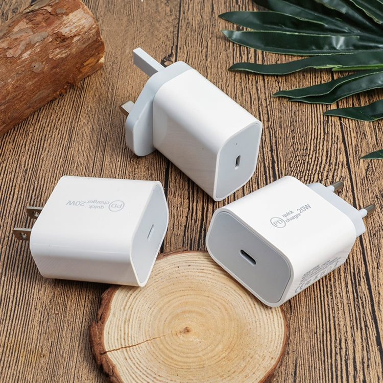 SDC-20W 2 in 1 PD 20W USB-C / Type-C Travel Charger + 3A PD3.0 USB-C / Type-C to 8 Pin Fast Charge Data Cable Set, Cable Length: 2m,, EU Plug, US Plug, UK Plug