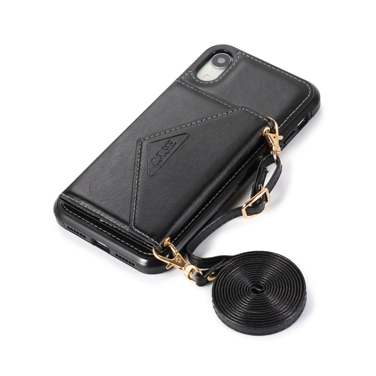 Multi-functional Cross-body Card Bag TPU+PU Back Cover Case with Holder & Card Slot & Wallet, For iPhone X / XS, For iPhone XS Max