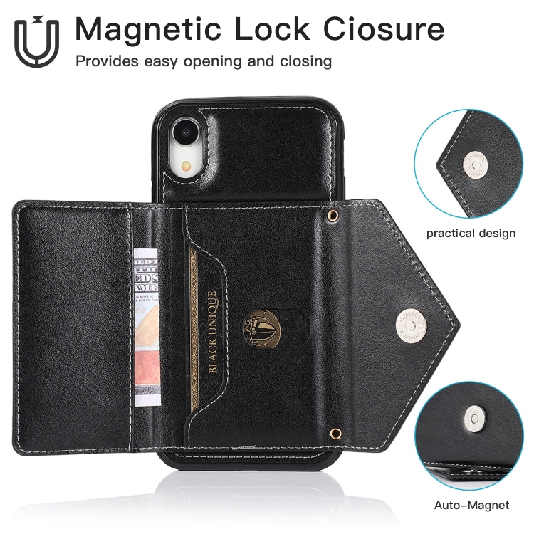 Multi-functional Cross-body Card Bag TPU+PU Back Cover Case with Holder & Card Slot & Wallet, For iPhone X / XS, For iPhone XS Max