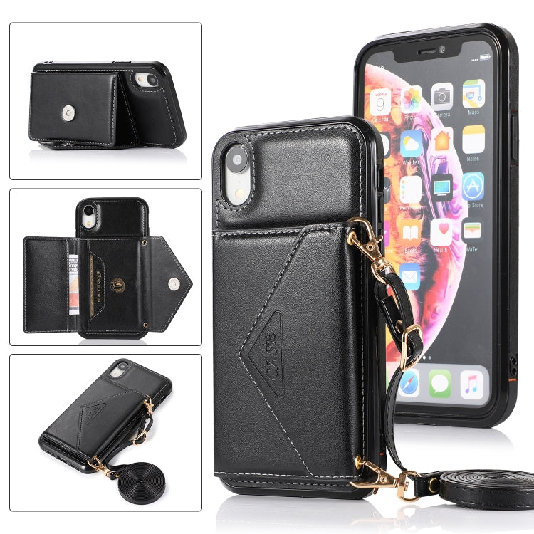 Multi-functional Cross-body Card Bag TPU+PU Back Cover Case with Holder & Card Slot & Wallet, For iPhone X / XS, For iPhone XS Max