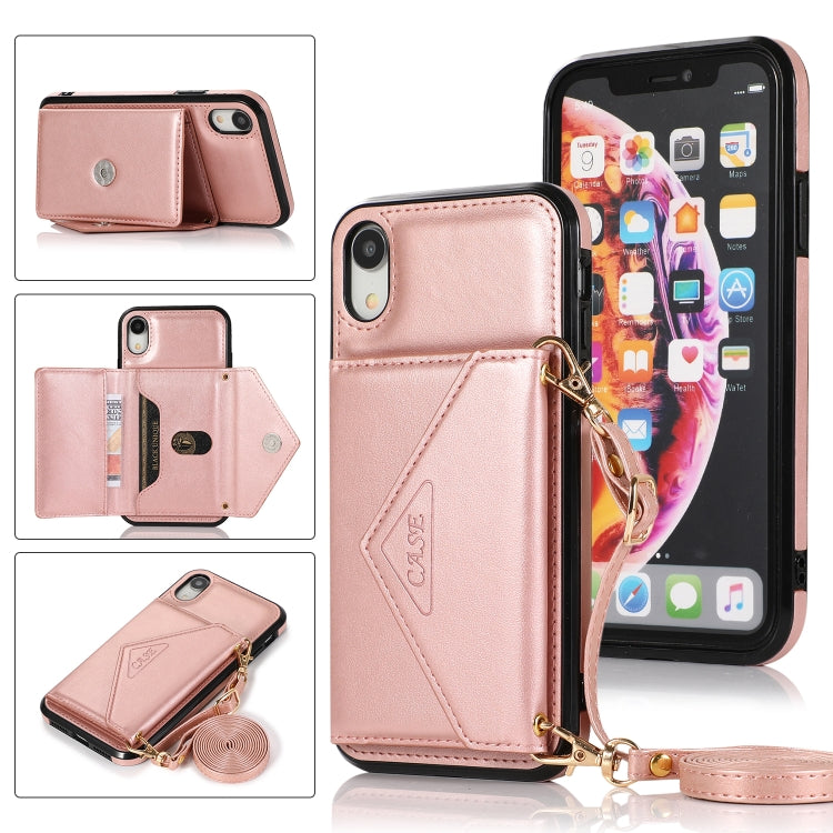Multi-functional Cross-body Card Bag TPU+PU Back Cover Case with Holder & Card Slot & Wallet, For iPhone X / XS, For iPhone XS Max