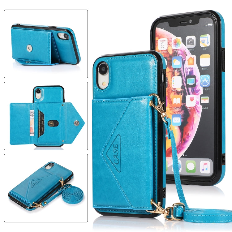 Multi-functional Cross-body Card Bag TPU+PU Back Cover Case with Holder & Card Slot & Wallet, For iPhone X / XS, For iPhone XS Max