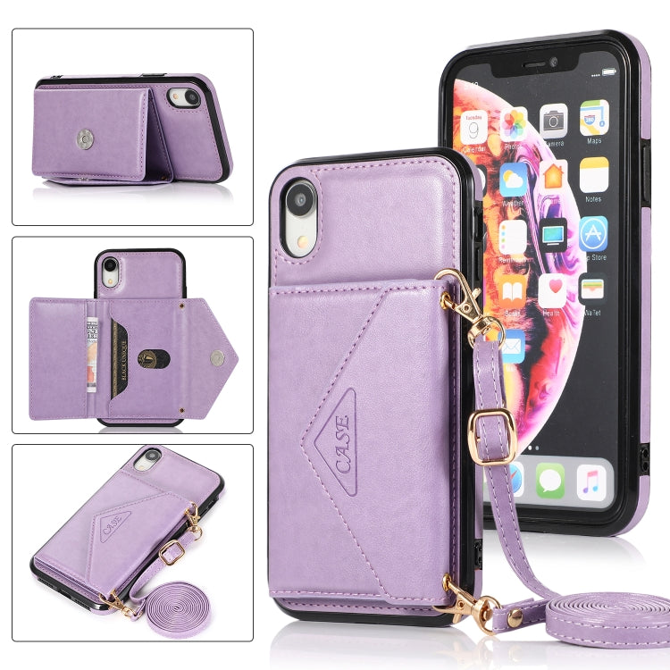 Multi-functional Cross-body Card Bag TPU+PU Back Cover Case with Holder & Card Slot & Wallet, For iPhone X / XS, For iPhone XS Max