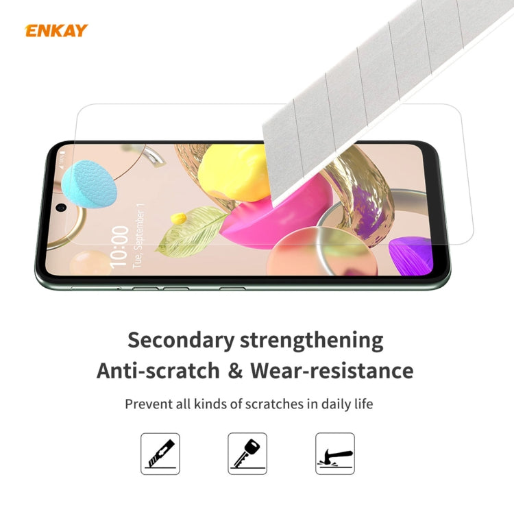 10 PCS ENKAY Hat-Prince 0.26mm 9H 2.5D Film en verre trempé à bords incurvés, pour LG K42 / K52 / K62, pour Huawei P Smart 2021, pour Xiaomi Redmi K30s Ultra, pour Xiaomi Poco M3, pour Motorola Moto G 5G, pour OnePlus 8T, pour OnePlus Nord N10 5G ...