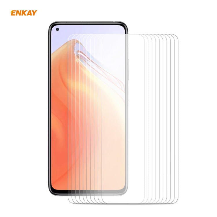 10 PCS ENKAY Hat-Prince 0.26mm 9H 2.5D Film en verre trempé à bords incurvés, pour LG K42 / K52 / K62, pour Huawei P Smart 2021, pour Xiaomi Redmi K30s Ultra, pour Xiaomi Poco M3, pour Motorola Moto G 5G, pour OnePlus 8T, pour OnePlus Nord N10 5G ...