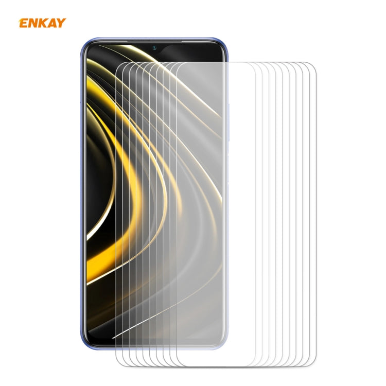 10 PCS ENKAY Hat-Prince 0.26mm 9H 2.5D Film en verre trempé à bords incurvés, pour LG K42 / K52 / K62, pour Huawei P Smart 2021, pour Xiaomi Redmi K30s Ultra, pour Xiaomi Poco M3, pour Motorola Moto G 5G, pour OnePlus 8T, pour OnePlus Nord N10 5G ...