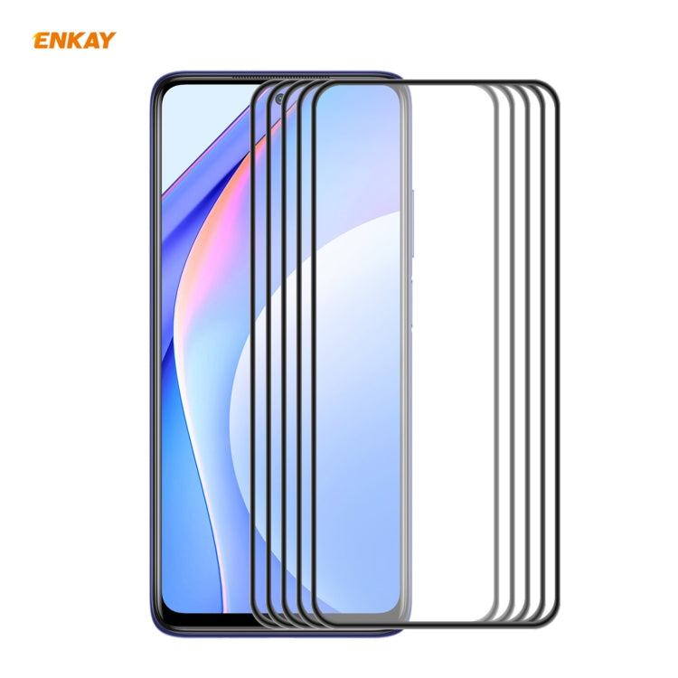 5 PCS ENKAY Hat-Prince Anti-drop Full Glue Tempered Glass Full Screen Film Anti-fall Protector