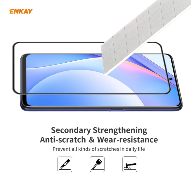 5 PCS ENKAY Hat-Prince Anti-drop Full Glue Tempered Glass Full Screen Film Anti-fall Protector